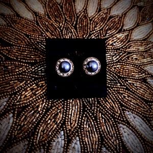 3 for $10 earrings gray pearl and rhinesto…